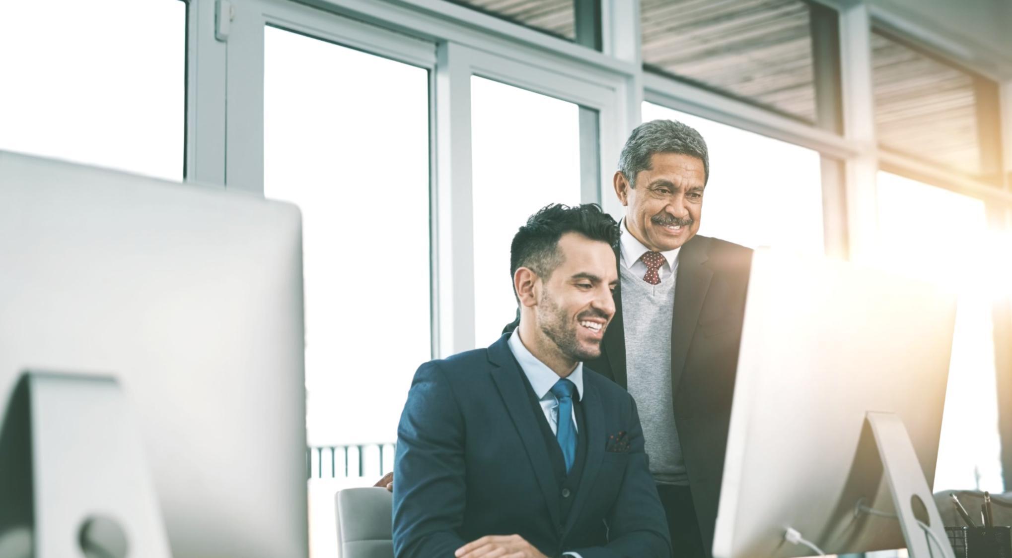 Modern learning workspace with digital tools for entrepreneurial education